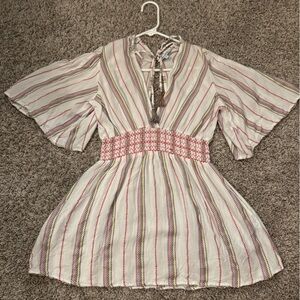 Blue Island Multicolor Striped Dress